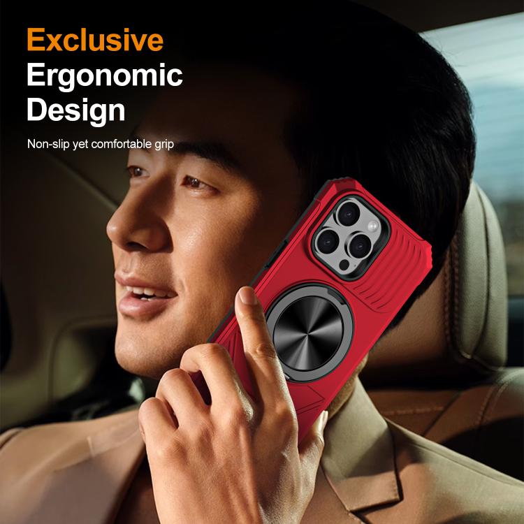 Alloy Rotating Holder MagSafe Shockproof Phone Case, For iPhone 14 Pro Max��������...