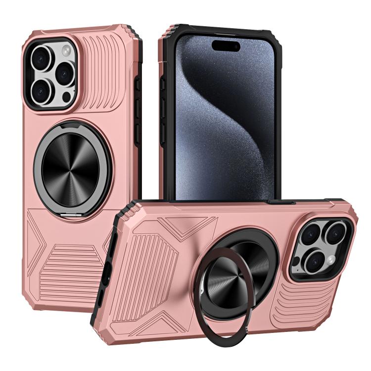 Alloy Rotating Holder MagSafe Shockproof Phone Case, For iPhone 14 Pro Max��������...