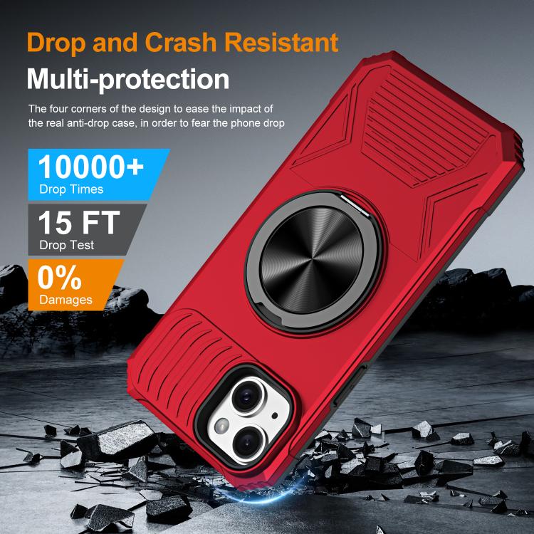 Alloy Rotating Holder MagSafe Shockproof Phone Case, For iPhone 15����������������...