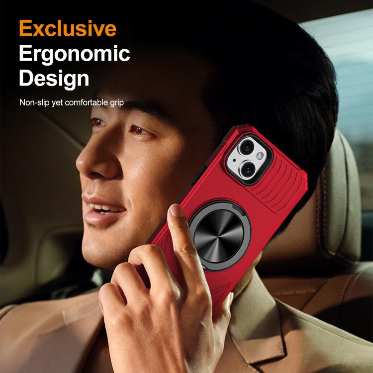 Alloy Rotating Holder MagSafe Shockproof Phone Case, For iPhone 15����������������...