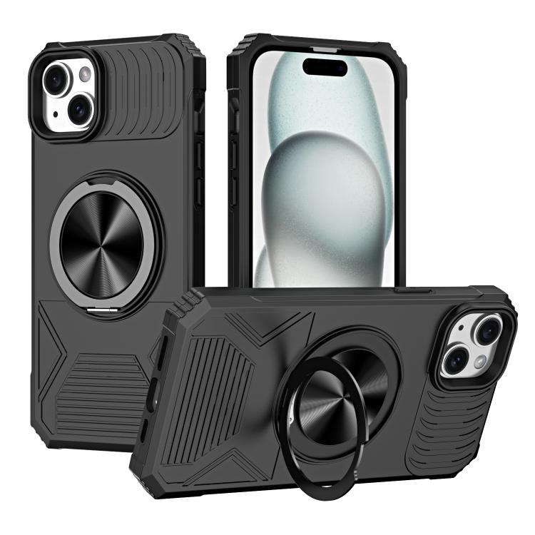 Alloy Rotating Holder MagSafe Shockproof Phone Case, For iPhone 16����������������...