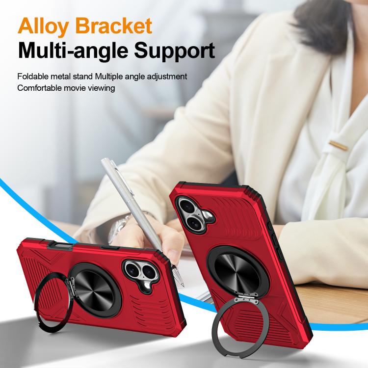 Alloy Rotating Holder MagSafe Shockproof Phone Case, For iPhone 16����������������...