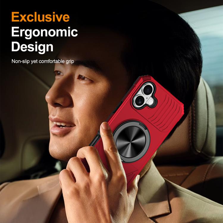 Alloy Rotating Holder MagSafe Shockproof Phone Case, For iPhone 16����������������...