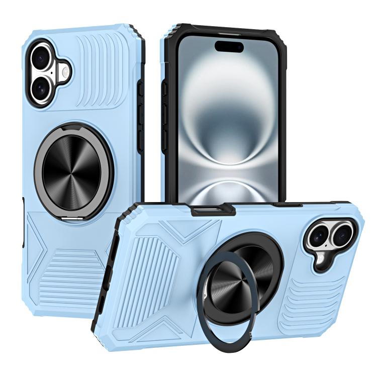 Alloy Rotating Holder MagSafe Shockproof Phone Case, For iPhone 16����������������...