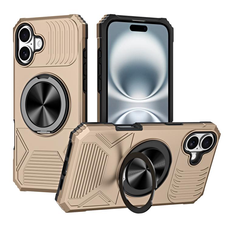 Alloy Rotating Holder MagSafe Shockproof Phone Case, For iPhone 16����������������...