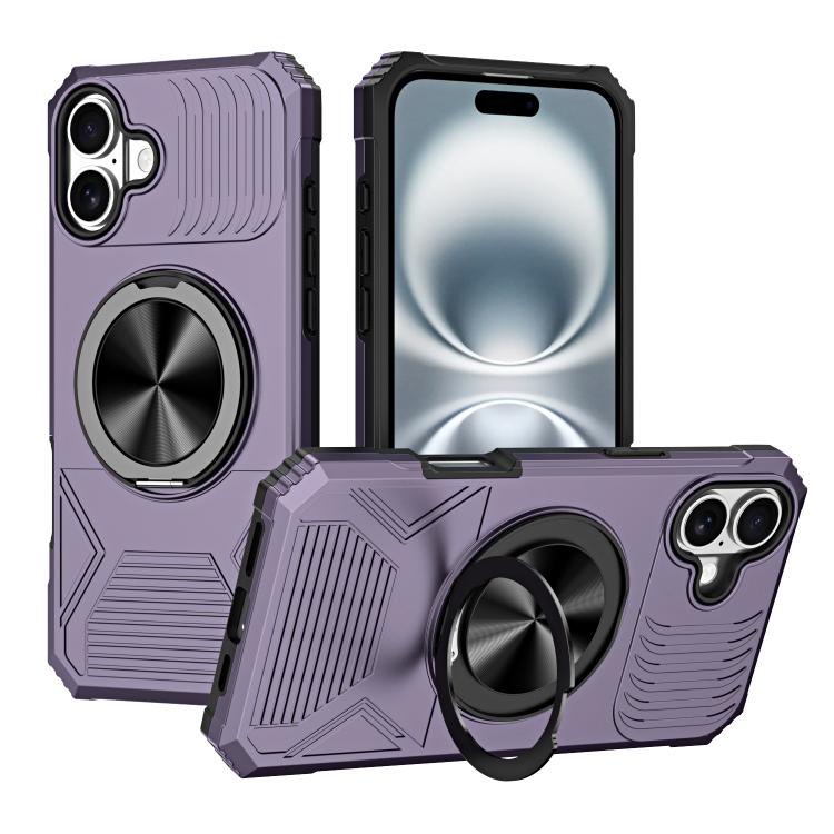 Alloy Rotating Holder MagSafe Shockproof Phone Case, For iPhone 16����������������...