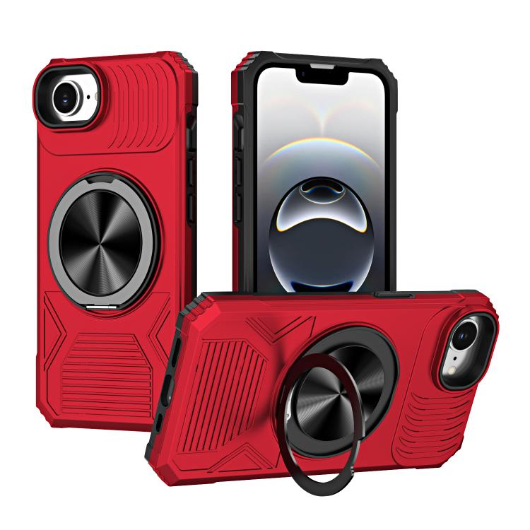 Alloy Rotating Holder MagSafe Shockproof Phone Case, For iPhone 16e���������������...