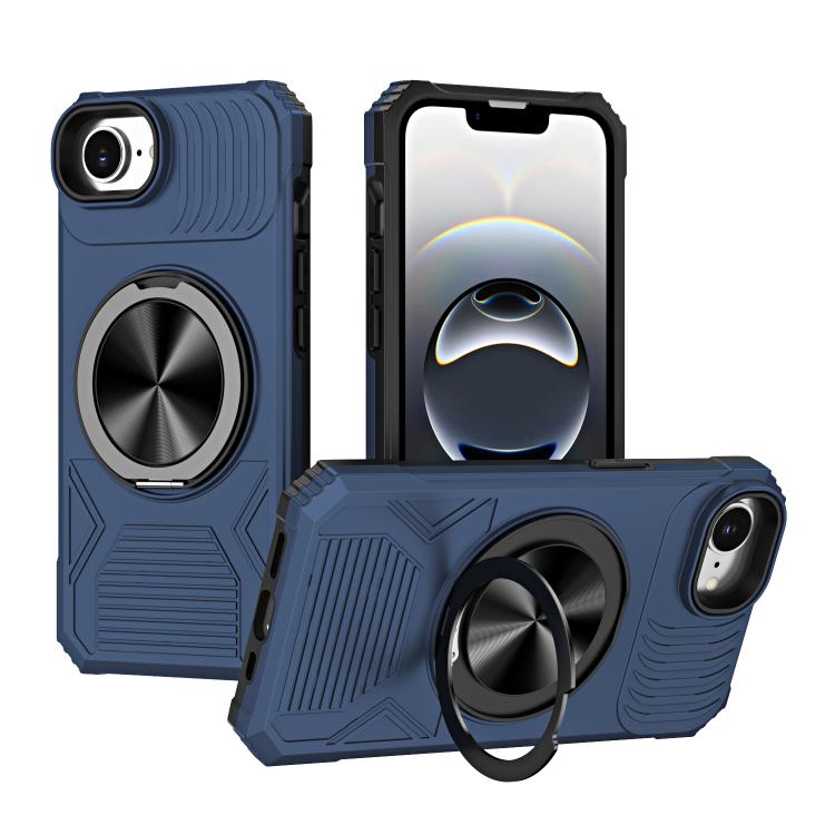 Alloy Rotating Holder MagSafe Shockproof Phone Case, For iPhone 16e���������������...