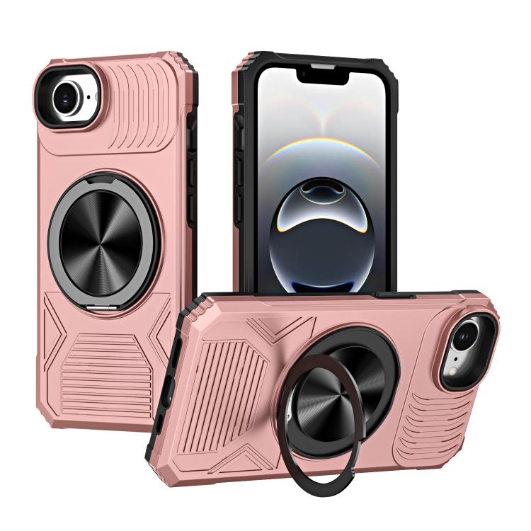 Alloy Rotating Holder MagSafe Shockproof Phone Case, For iPhone 16e���������������...