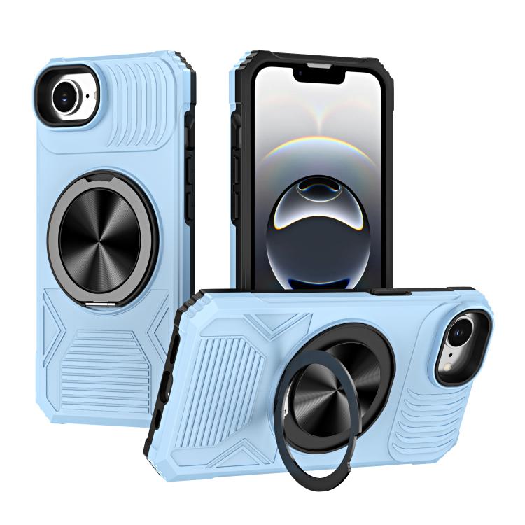Alloy Rotating Holder MagSafe Shockproof Phone Case, For iPhone 16e���������������...