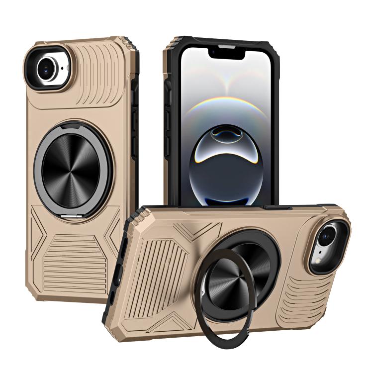 Alloy Rotating Holder MagSafe Shockproof Phone Case, For iPhone 16e���������������...