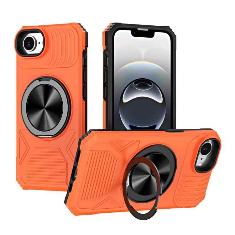 Alloy Rotating Holder MagSafe Shockproof Phone Case, For iPhone 16e���������������...