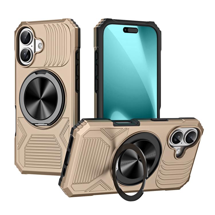Alloy Rotating Holder MagSafe Shockproof Phone Case, For iPhone 17 Pro Max��������...