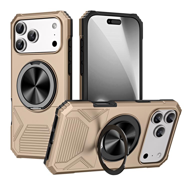 Alloy Rotating Holder MagSafe Shockproof Phone Case, For iPhone 17 Pro Max��������...