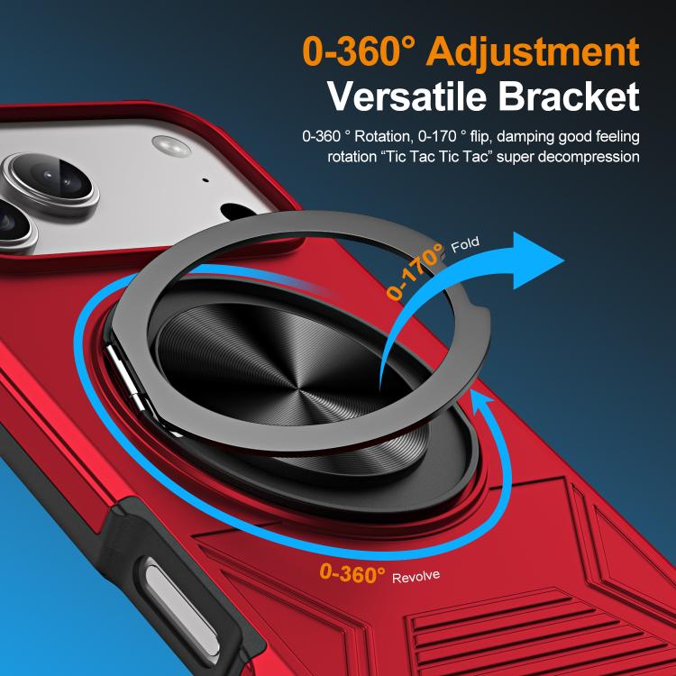 Alloy Rotating Holder MagSafe Shockproof Phone Case, For iPhone 17 Pro Max��������...