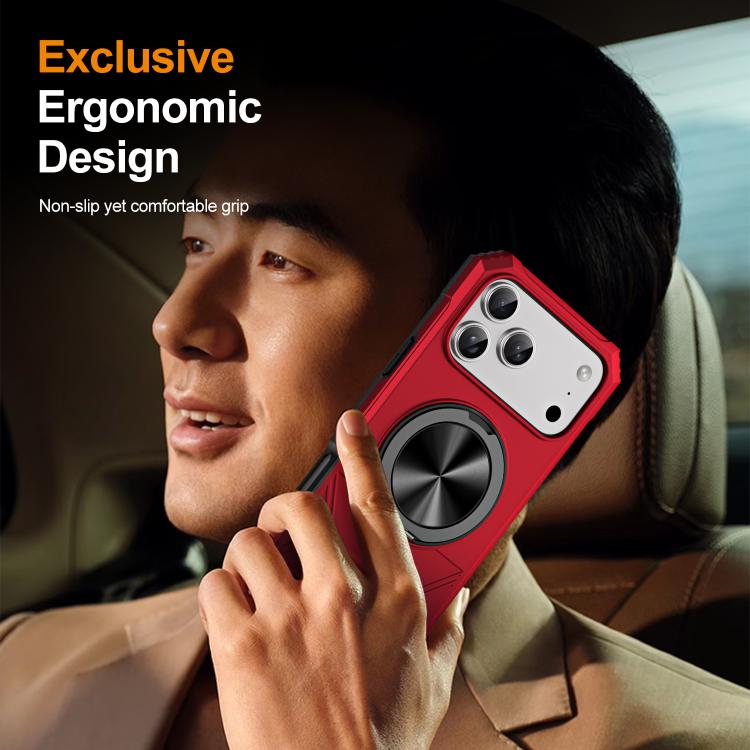 Alloy Rotating Holder MagSafe Shockproof Phone Case, For iPhone 17 Pro Max��������...