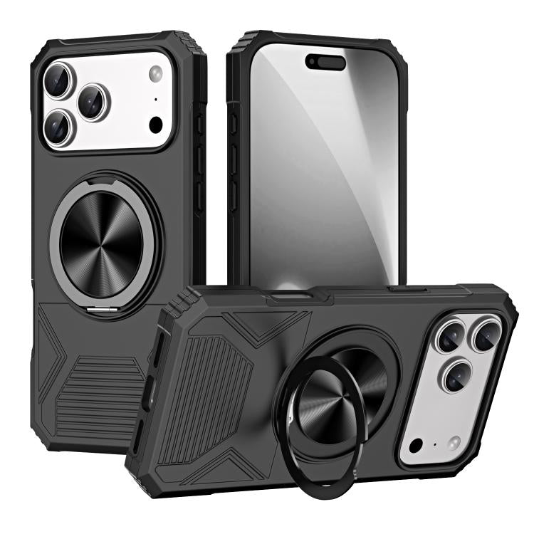 Alloy Rotating Holder MagSafe Shockproof Phone Case, For iPhone 17 Pro Max��������...