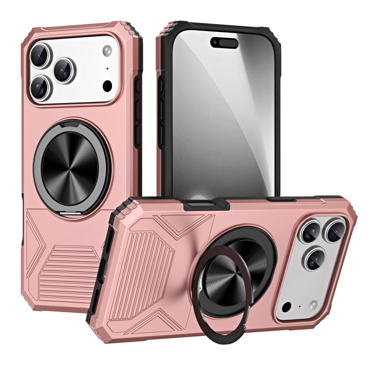 Alloy Rotating Holder MagSafe Shockproof Phone Case, For iPhone 17 Pro Max��������...