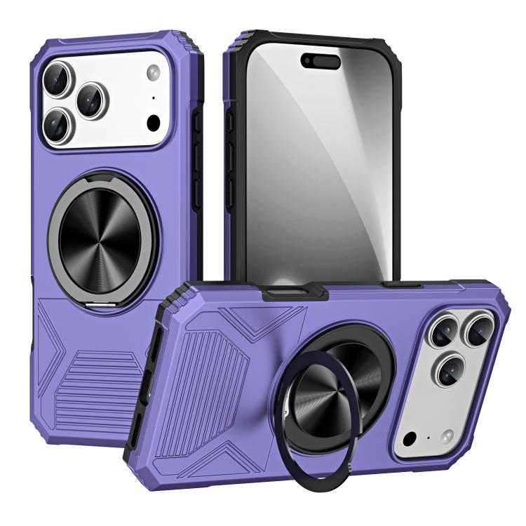 Alloy Rotating Holder MagSafe Shockproof Phone Case, For iPhone 17 Pro Max��������...