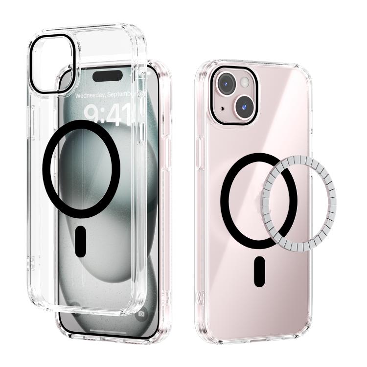 ABEEL MagSafe Magnetic Color Ring Anti-scratch Transparent Phone Case�������������...