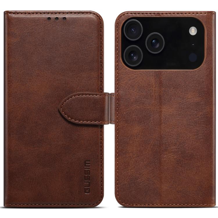GUSSIM Magnetic Horizontal Flip Leather Phone Case, For iPhone 17 Pro Max, For iPhone 17 Pro, For iPhone 17����������...