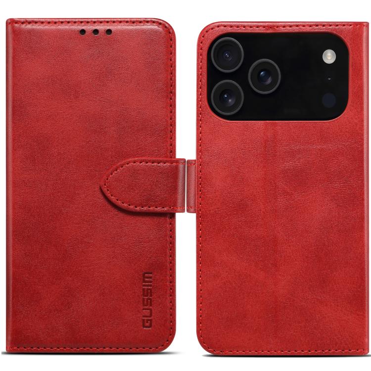 GUSSIM Magnetic Horizontal Flip Leather Phone Case, For iPhone 17 Pro Max, For iPhone 17 Pro, For iPhone 17����������...