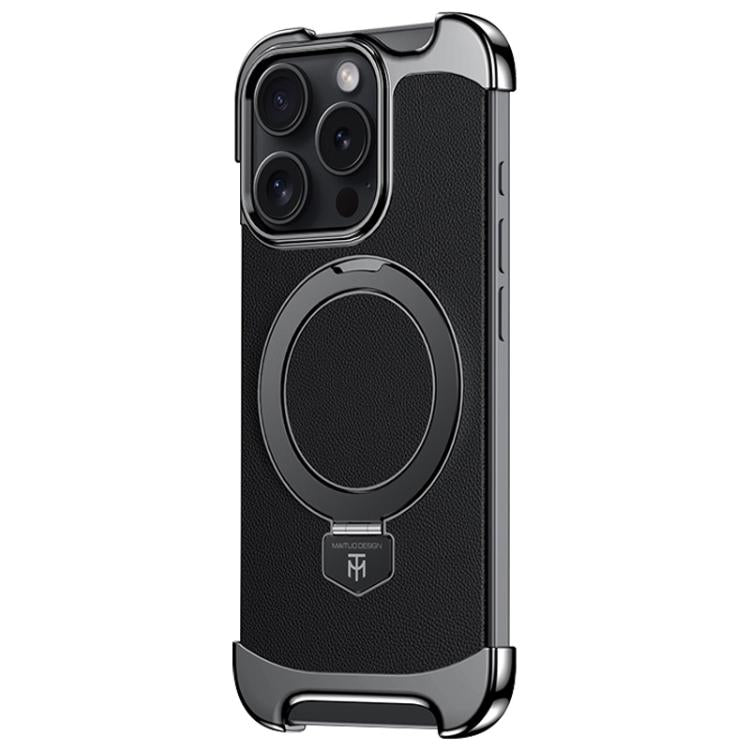 Borderless MagSafe Ring Holder Plain Leather Phone Case������������...