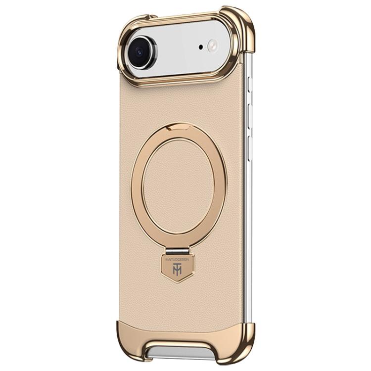 Borderless MagSafe Ring Holder Plain Leather Phone Case������������...