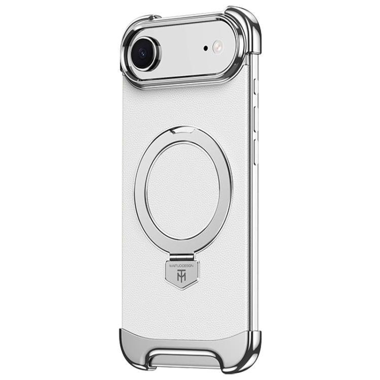 Borderless MagSafe Ring Holder Plain Leather Phone Case������������...