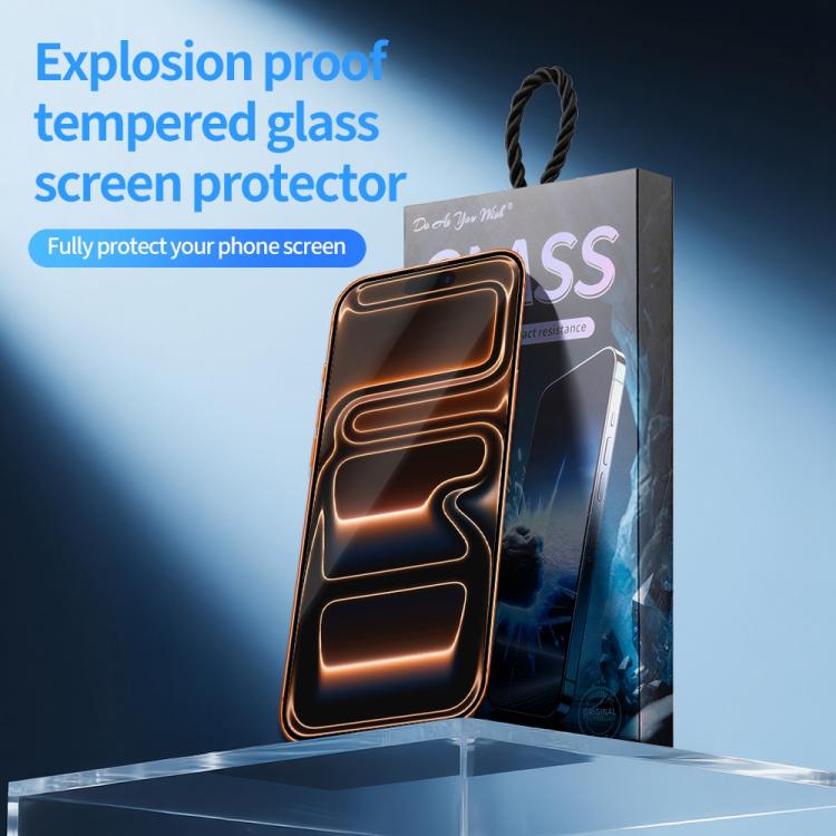 Do As You Wish Silk Screen Printed HD Tempered Glass Film, For iPhone 17 Pro Max, For iPhone 17 Pro, For iPhone 17���...