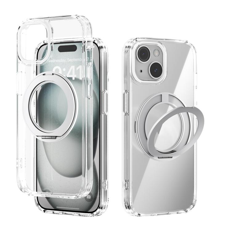 ABEEL MagSafe Q-LUCK Pivot Bracket Transparent Phone Case, For iPhone 15 Pro Max��...