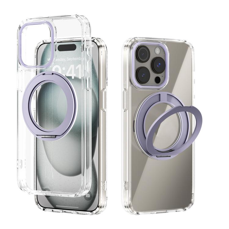 ABEEL MagSafe Q-LUCK Pivot Bracket Transparent Phone Case, For iPhone 15 Pro Max��...