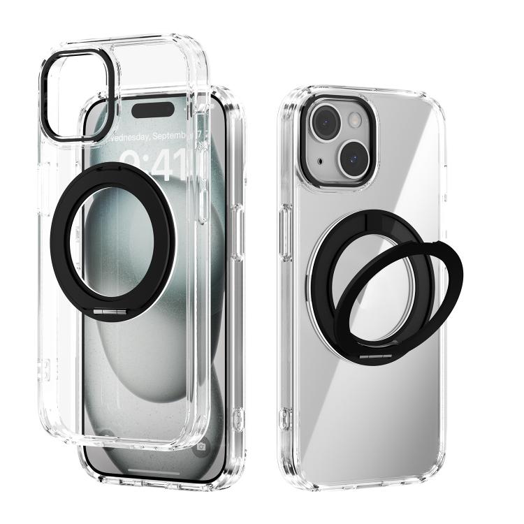 ABEEL MagSafe Q-LUCK Pivot Bracket Transparent Phone Case, For iPhone 15 Pro Max��...