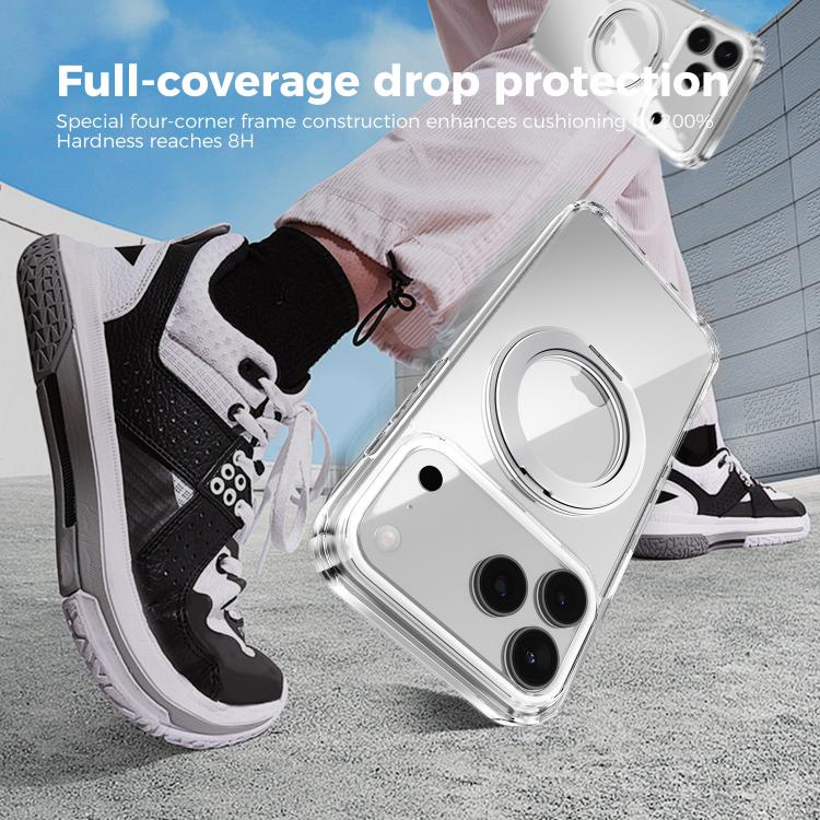 ABEEL MagSafe Q-LUCK Pivot Bracket Transparent Phone Case, For iPhone 13 Pro Max��...