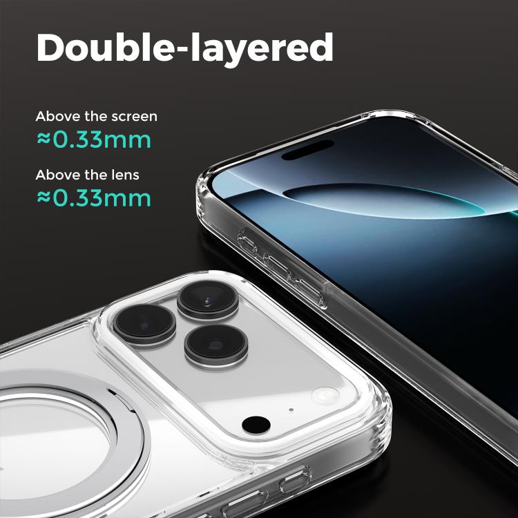 ABEEL MagSafe Q-LUCK Pivot Bracket Transparent Phone Case, For iPhone 13 Pro Max��...