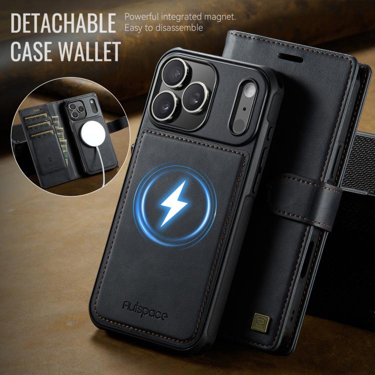 AutSpace A05 2 in 1 Retro Calf Texture MagSafe Magnetic Phone Case����������������...