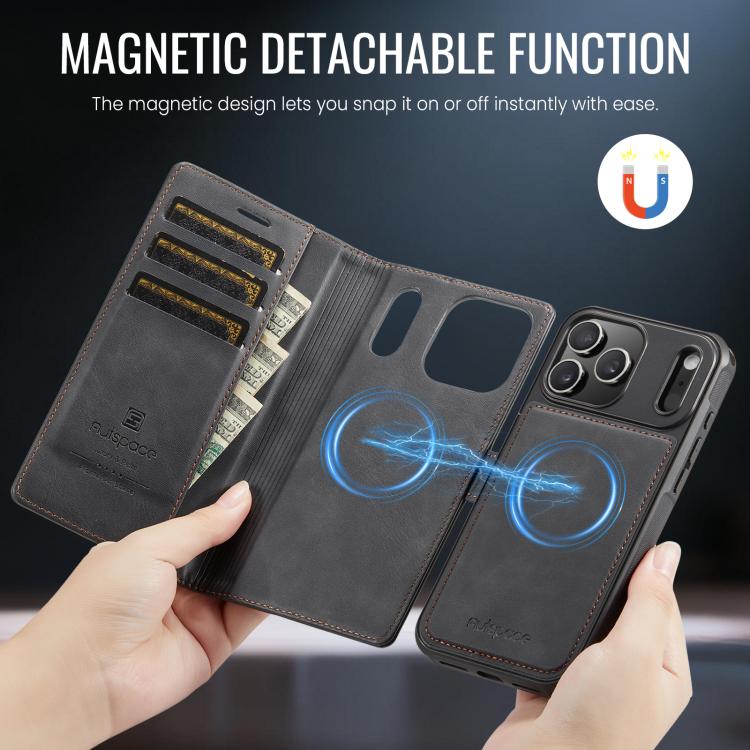 AutSpace A05 2 in 1 Retro Calf Texture MagSafe Magnetic Phone Case����������������...