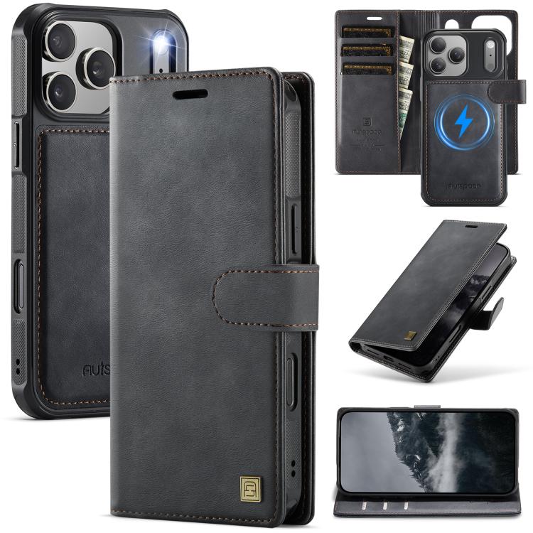 AutSpace A05 2 in 1 Retro Calf Texture MagSafe Magnetic Phone Case����������������...