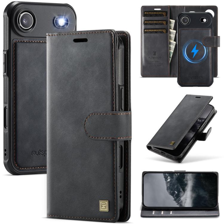 AutSpace A05 2 in 1 Retro Calf Texture MagSafe Magnetic Phone Case����������������...