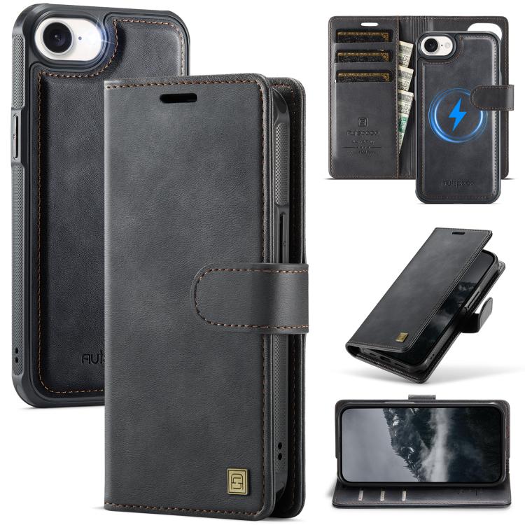 AutSpace A05 2 in 1 Retro Calf Texture MagSafe Magnetic Phone Case����������������...