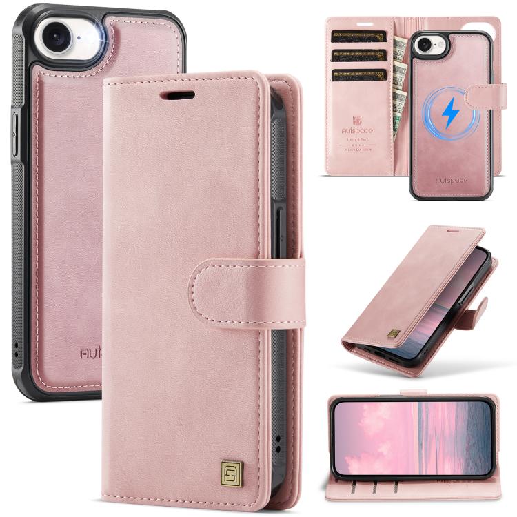 AutSpace A05 2 in 1 Retro Calf Texture MagSafe Magnetic Phone Case����������������...