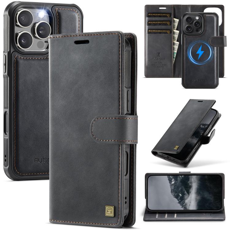 AutSpace A05 2 in 1 Retro Calf Texture MagSafe Magnetic Phone Case����������������...