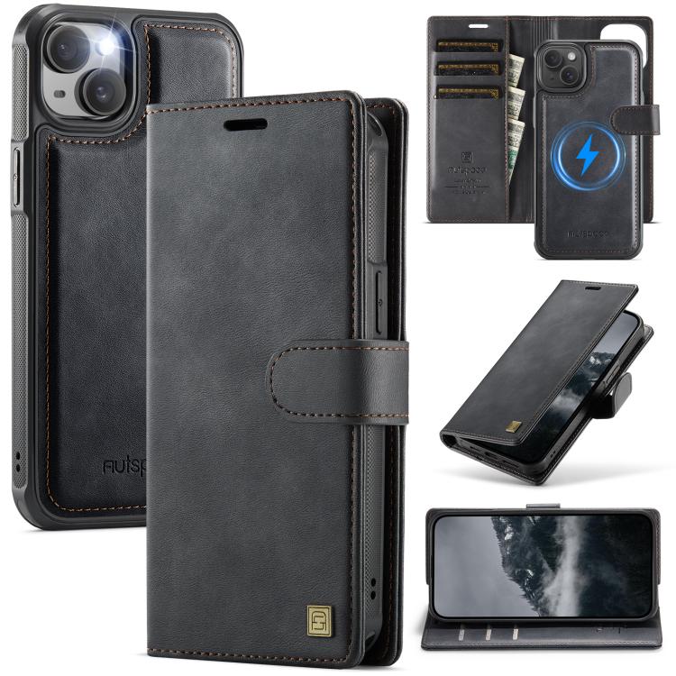 AutSpace A05 2 in 1 Retro Calf Texture MagSafe Magnetic Phone Case����������������...