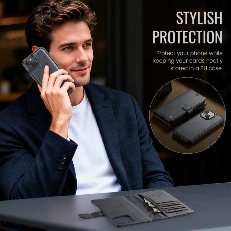 AutSpace A05 2 in 1 Retro Calf Texture MagSafe Magnetic Phone Case, For iPhone 15�...