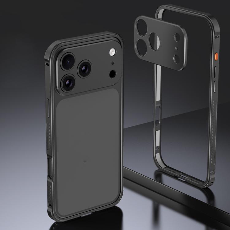 Armor Dual-side Anti-slip Metal Frame Case with Lens Cover, For iPhone 17 Pro Max�...