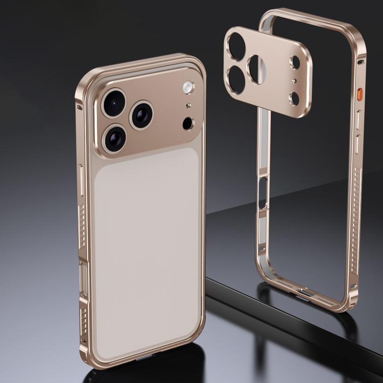 Armor Dual-side Anti-slip Metal Frame Case with Lens Cover, For iPhone 17 Pro Max�...