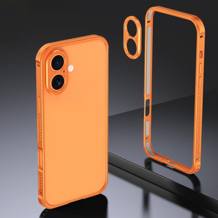 Armor Dual-side Anti-slip Metal Frame Case with Lens Cover, For iPhone 17 Pro Max�...