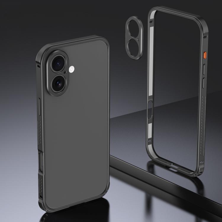 Armor Dual-side Anti-slip Metal Frame Case with Lens Cover, For iPhone 17 Pro Max�...