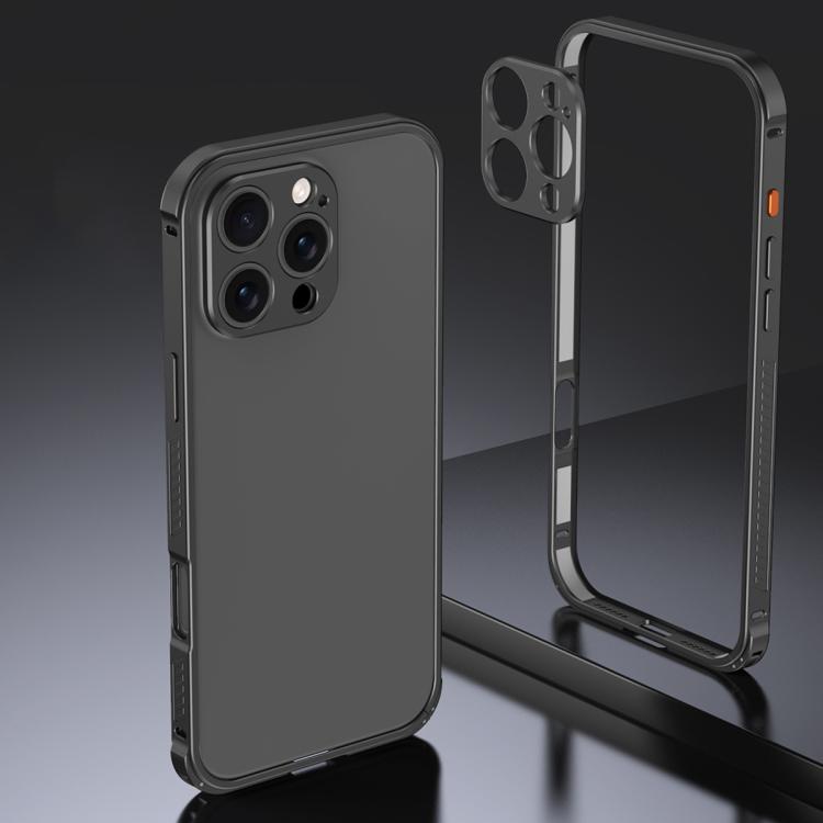 Armor Dual-side Anti-slip Metal Frame Case with Lens Cover, For iPhone 17 Pro Max�...
