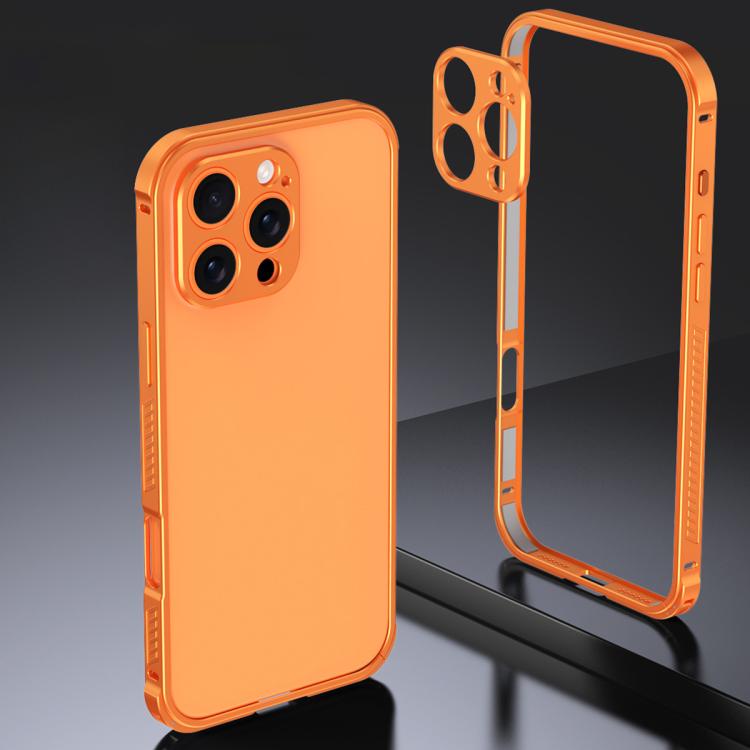 Armor Dual-side Anti-slip Metal Frame Case with Lens Cover, For iPhone 17 Pro Max�...